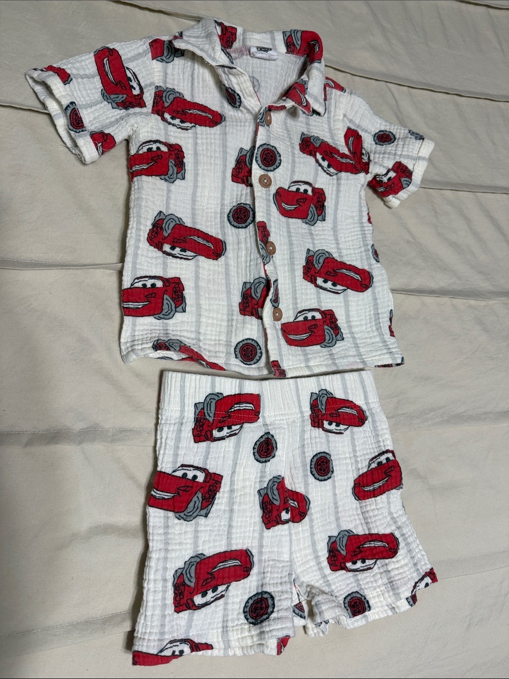 Red Print Kids Pajama Set